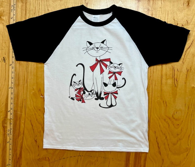 Feisty Cats All Dressed Up Raglan Tee