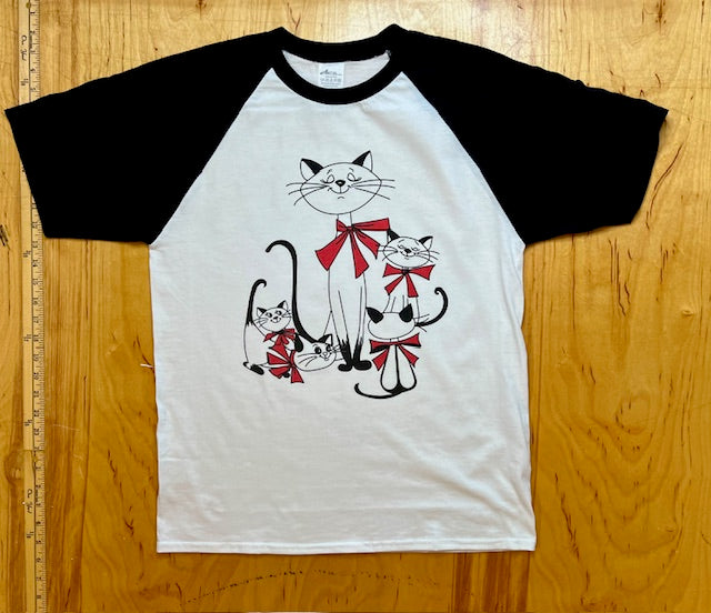 Feisty Cats All Dressed Up Raglan Tee