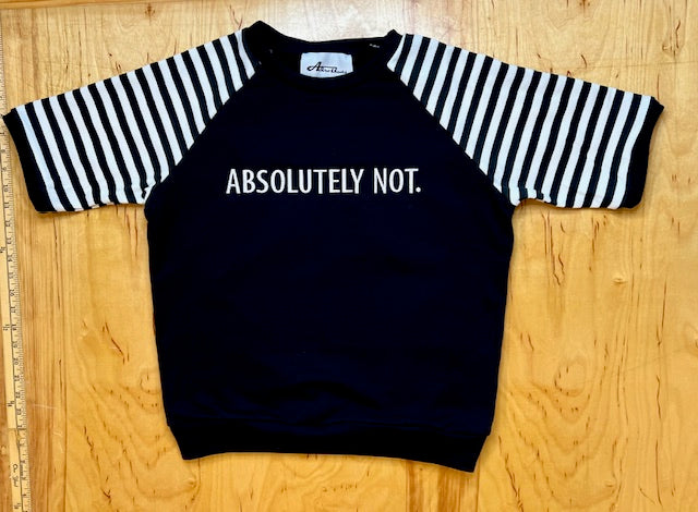Absolutely Not.  Black Striped Pullover