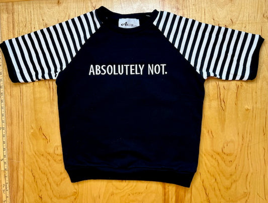 Absolutely Not.  Black Striped Pullover
