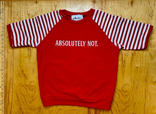 Absolutely Not.  Red Striped Pullover
