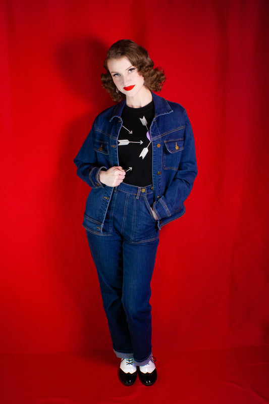 Lana Work Jean Jacket - Dark Wash