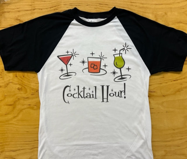 Retro Cocktail Hour Raglan T-Shirt