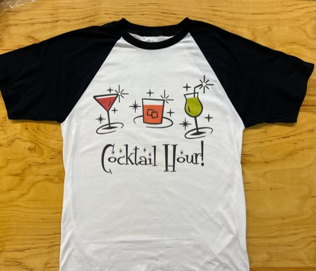 Retro Cocktail Hour Raglan T-Shirt