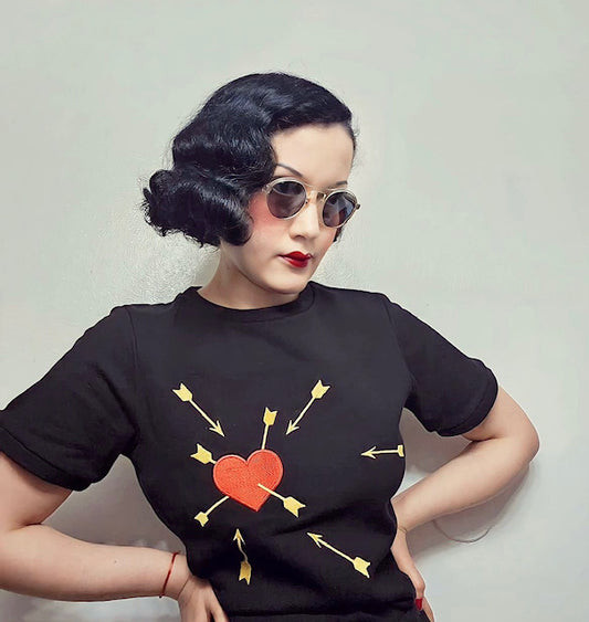 Carefree Black Pullover Tee