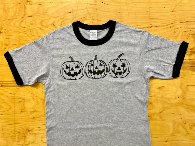 Jack-O-Lantern Trio Ringer T-Shirt