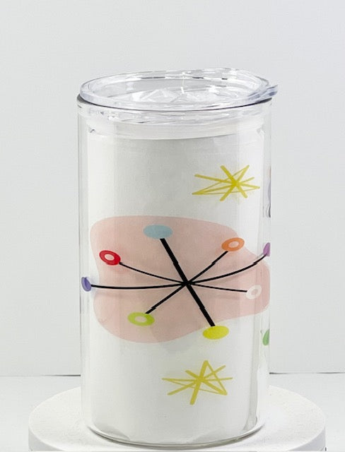 Atomic Star Glass with Drinking Lid and Straw
