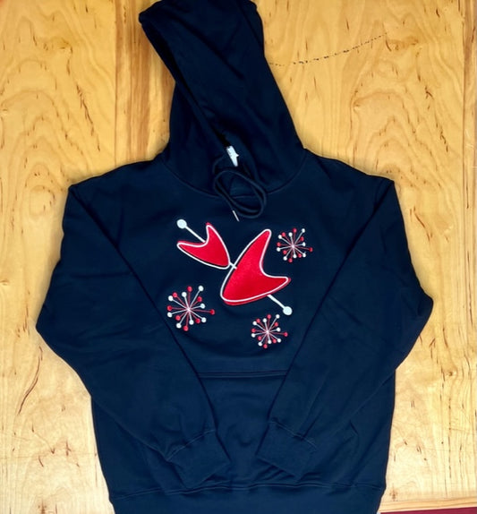 MCM Red Sputnik Boomerang Black Hoodie