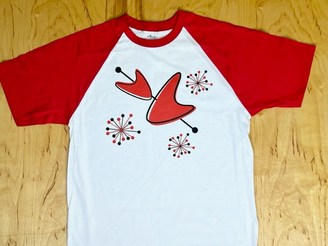 MCM Red Sputnik Boomerang Raglan T-Shirt
