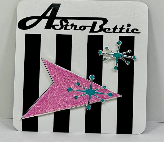 MCM Space Age Pink/Turquoise Enamel Pin Pack!