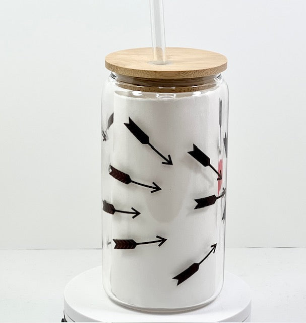 Carefree Glass with Bamboo Lid and Straw