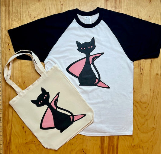 MCM Atomic Bettie Cat Boomerang Raglan Tee