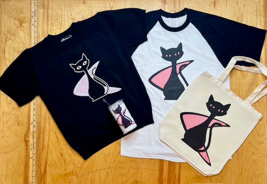 MCM Atomic Bettie Cat Boomerang Black Sweater