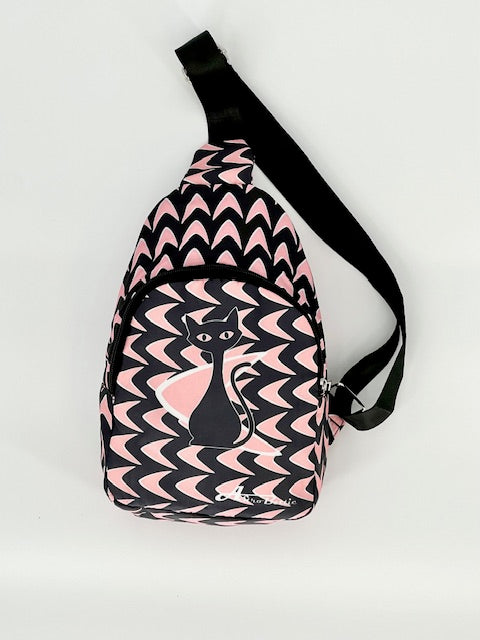 MCM Atomic Bettie Cat Boomerang Sling Bag