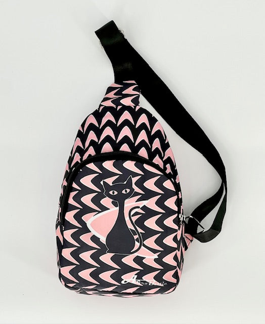 MCM Atomic Bettie Cat Boomerang Sling Bag