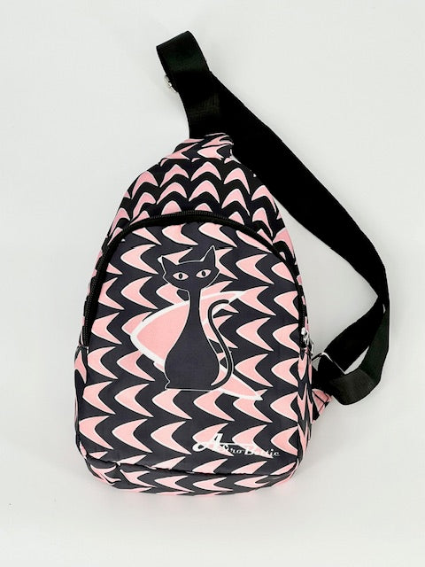 MCM Atomic Bettie Cat Boomerang Sling Bag