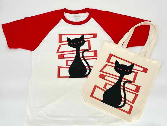 MCM Atomic Bettie Cat Block Raglan Tee