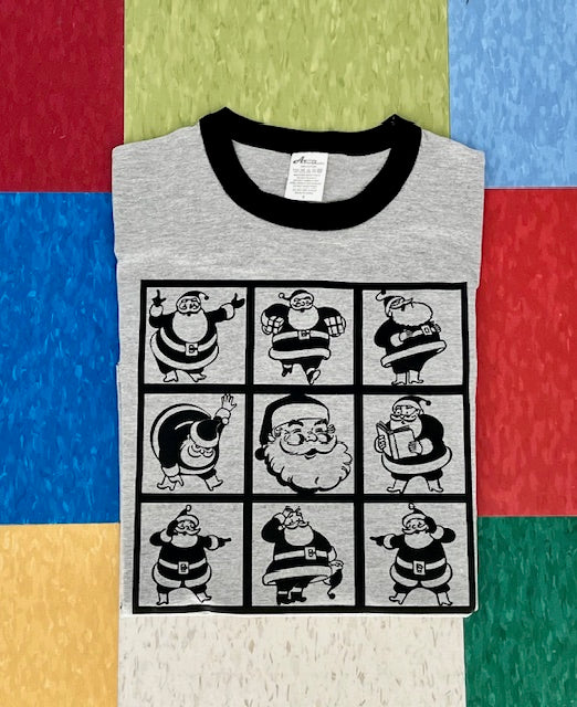 Many Faces Of Santa Ringer T-Shirt