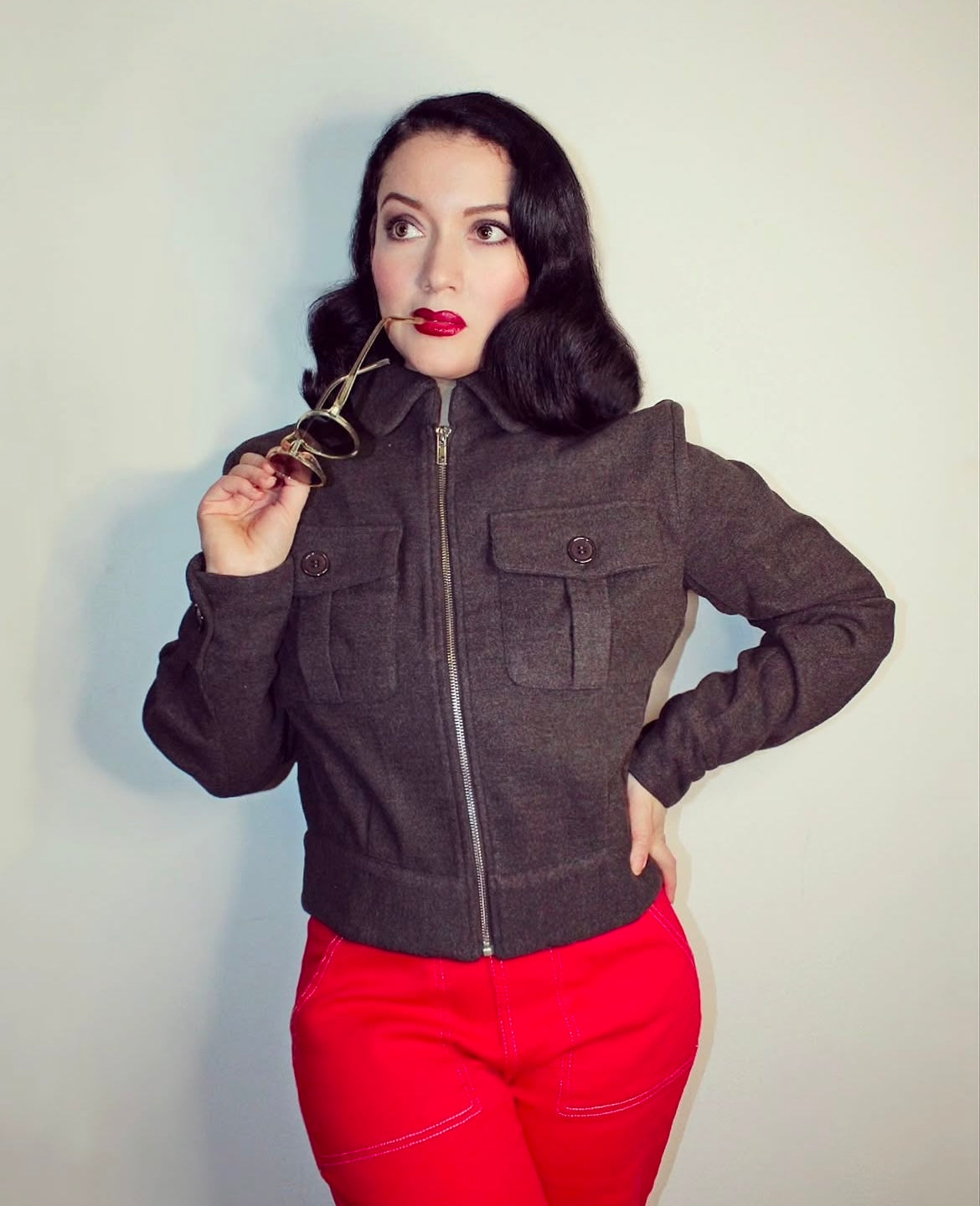 1950s Ricky Jacket - Charcoal