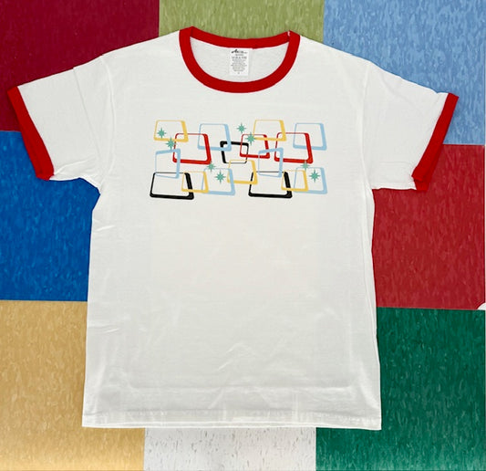 MCM Rosa Block Red and White Ringer T-Shirt