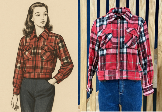 1950s Ricky Jacket - Red/Black