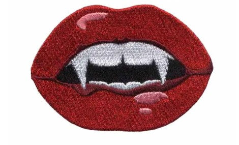 Vampire Lips Iron On Patch