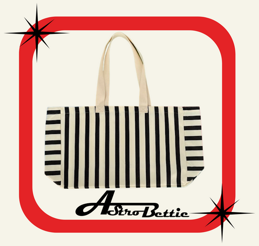 Black and Natural Nantucket Tote