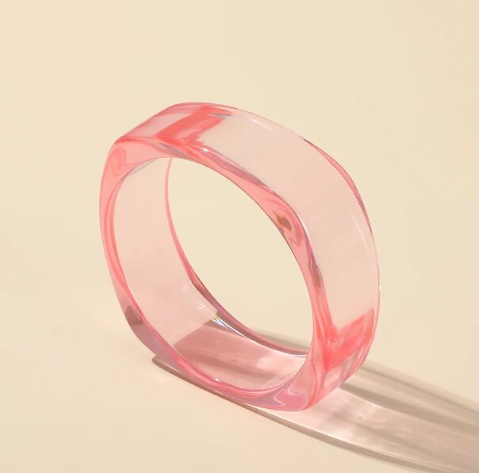 Cotton Candy Clear Square Pink Cuff