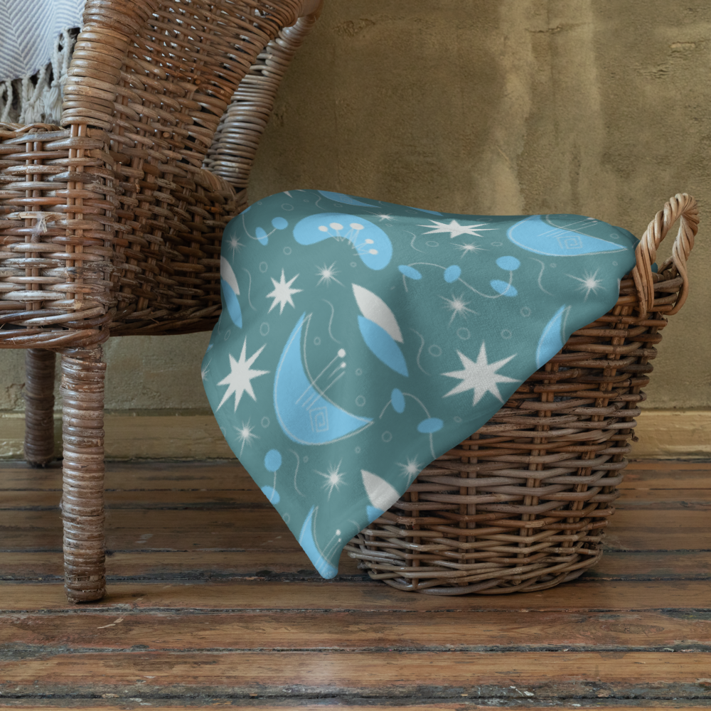 Blue Moon Throw Blanket