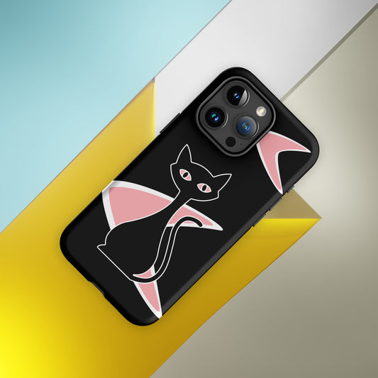 MCM Atomic Bettie Cat Boomerang Phone Case