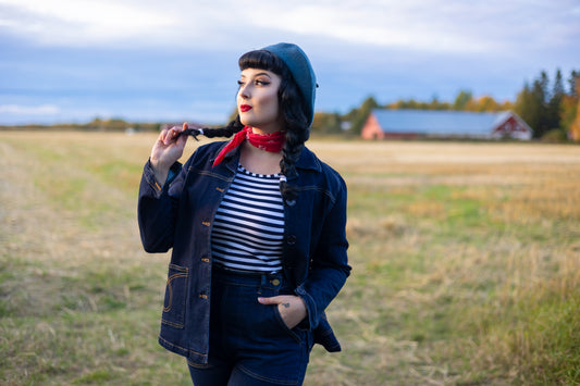 Navy Stripe Short Sleeve
