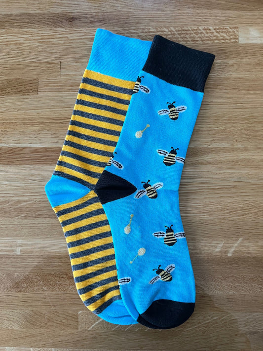 Bumble Bee and Stripe Socks