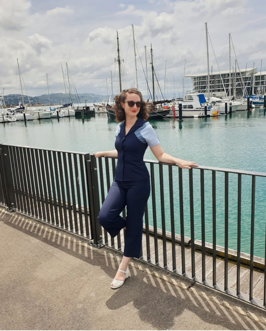 1940s Culottes - Navy