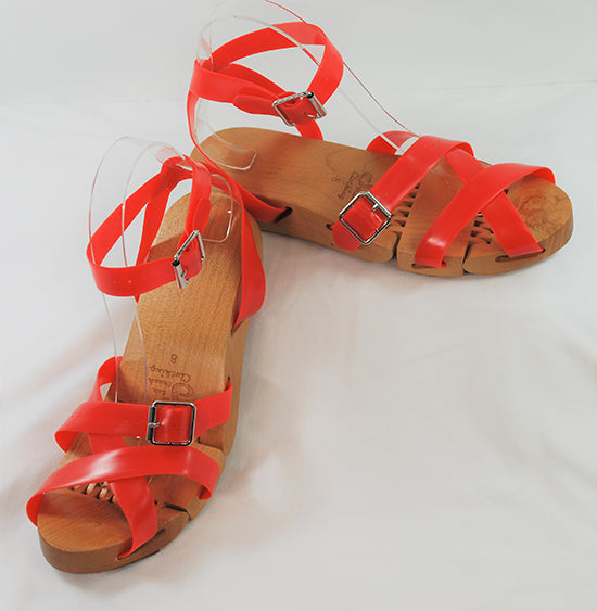 Flexible Wedge/Heel Sandals **Red Straps Only**