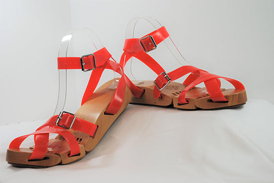 Flexible Wedge/Heel Sandals **Red Straps Only**