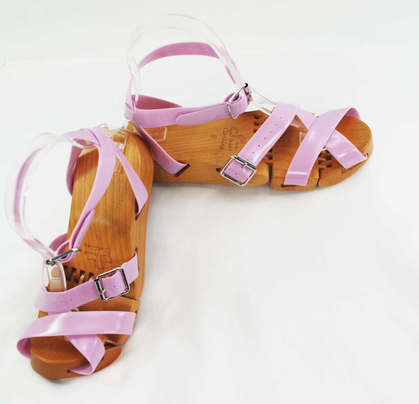 Flexible Wedge/Heel Sandals **Lavender Straps Only**