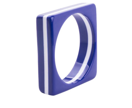 Circus Royal Blue and White Stripe Square Spacer